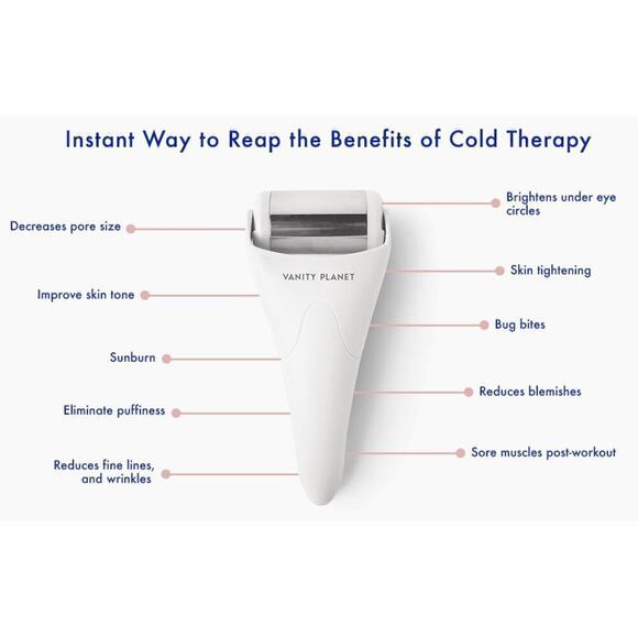 ACEOLOGY ROSE QUART GAU DHA FACIAL+‎ REVIVE FACE &BODY ICE ROLLER BNIB - Picture 8 of 10